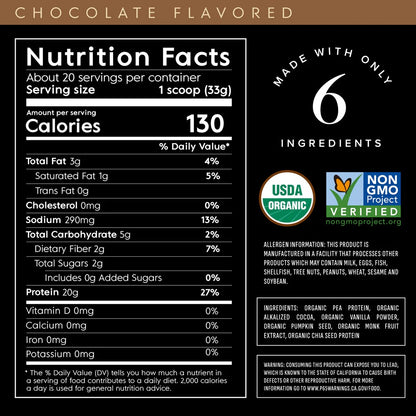 Chocolate  Plant Based Protein Powder